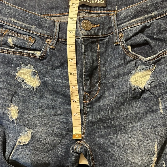 Express Jeans Legging MIA Midrise 8s NWOT Destructed Dark Wash - Picture 11 of 12